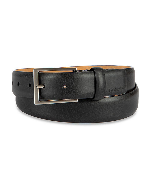 Men's Smooth and Saffiano Leather Dress Belt
