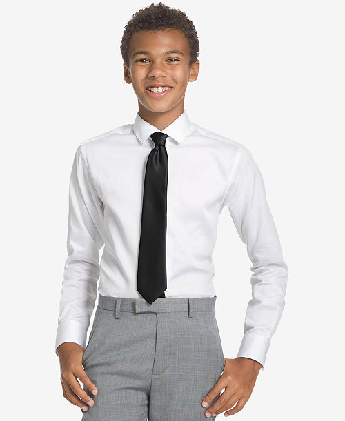 Boys Solid Satin Pre-Tied Zipper Tie