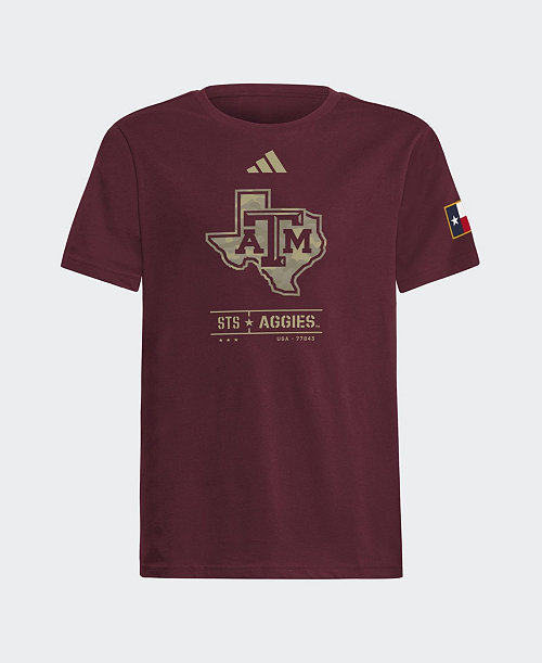 Big Boys and Girls Maroon Texas A M Aggies Honor Support T-Shirt
