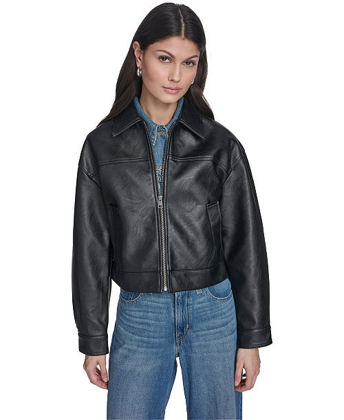 Women's Laydown Collar Zip-Front Jacket