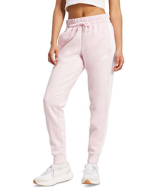 Women's Essentials Three Stripes Fleece Slim Pants