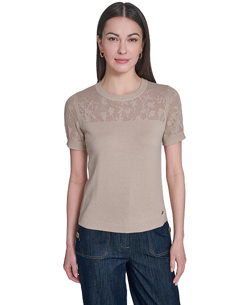 Women's Crew Neck Floral Sweater