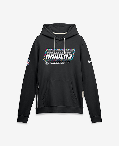 Men's Black Las Vegas Raiders 2026 NFL Cruical Catch Sideline Dri-Fit Pullover Hoodie