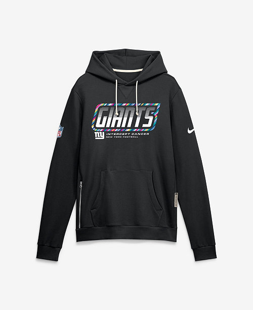 Men's Black New York Giants 2026 NFL Cruical Catch Sideline Dri-Fit Pullover Hoodie