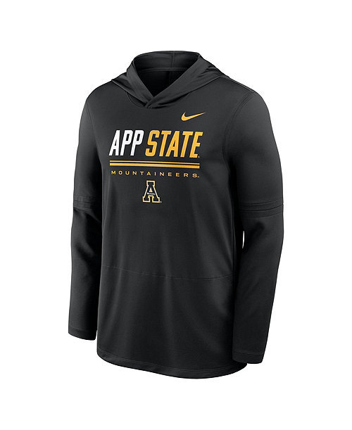 Men's Black Appalachian State Mountaineers 2026 Sideline Lightweight Dri-FIT Hoodie