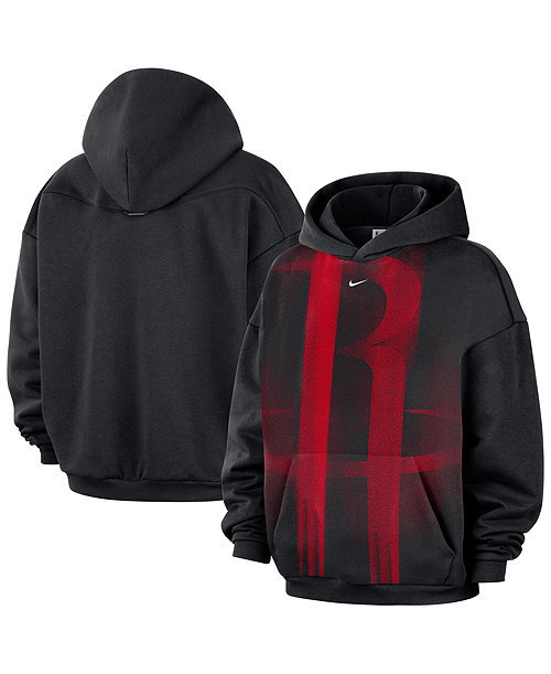Men's Black Houston Rockets 2026 Standard Issue Practice Icon Fleece Pullover Hoodie