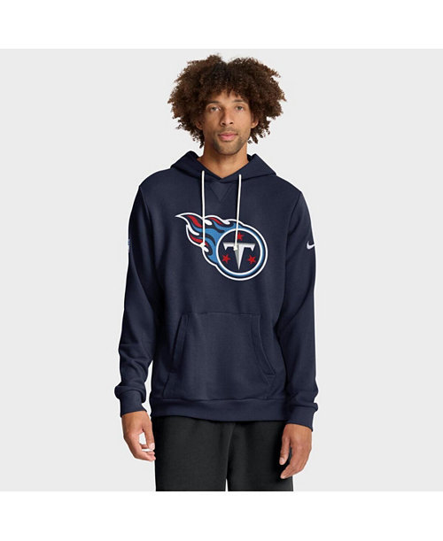 Men's Navy Tennessee Titans Sideline Standard Issue Initial Home Dri-FIT Hoodie