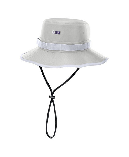 Men's Gray LSU Tigers 2025 Sideline Apex Boonie Performance Bucket Hat