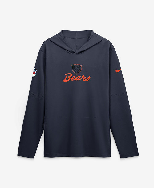Men's  Navy Chicago Bears 2026 Rivalries Collection Sideline Lightweight Hooded Long Sleeve Top