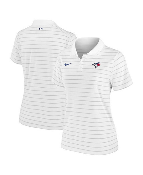 Women's White Toronto Blue Jays Authentic Collection Victory Performance Polo Shirt