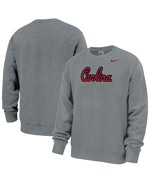 Men's Gray South Carolina Gamecocks School Logo Club Fleece Sweatshirt