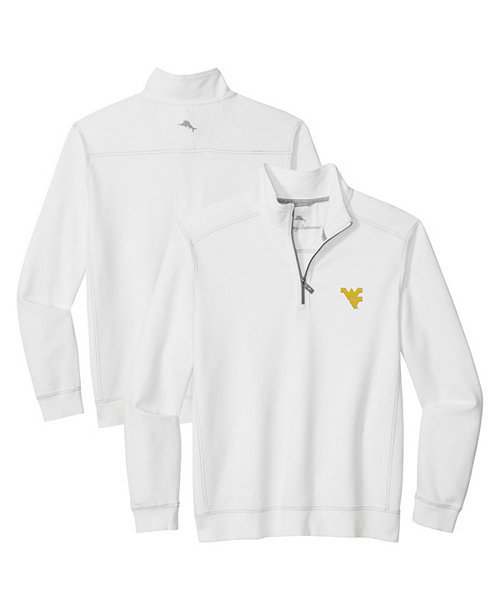Men's White West Virginia Mountaineers Montego Bay Half-Zip Jacket