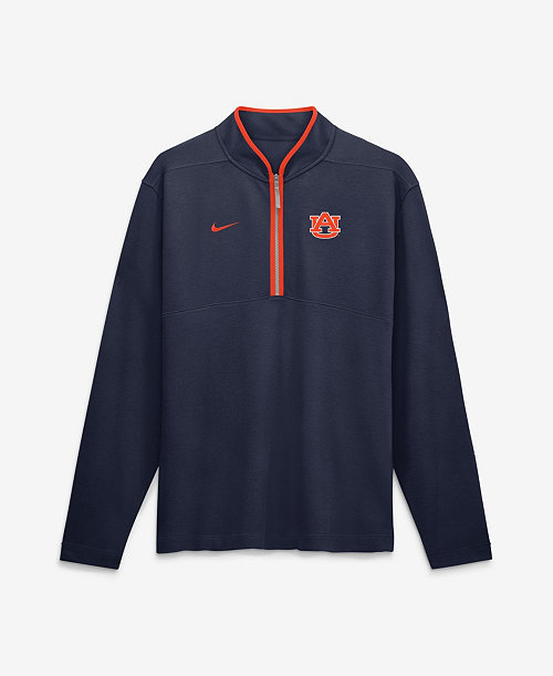 Men's  Navy Auburn Tigers Courtside Victory Dri-FIT Half-Zip Pullover