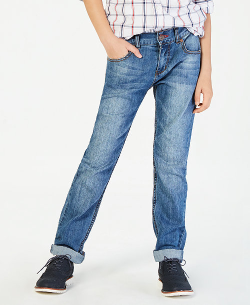 Big Boys Straight-Fit Stone Blue Jeans