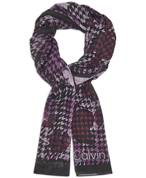 Women's Palm Leaf Chiffon Scarf