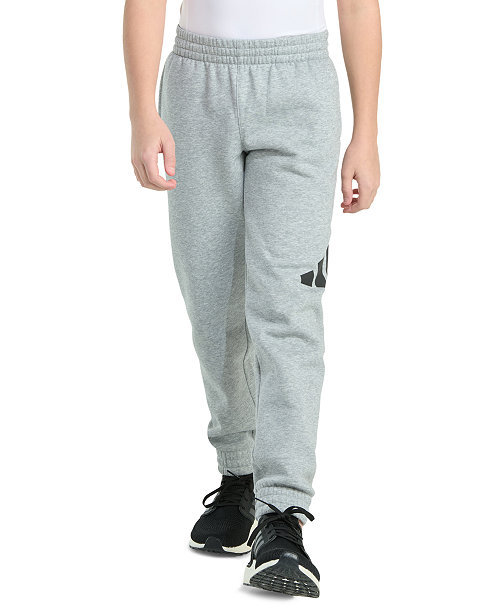 Boys' 8-20 Elastic Waistband Essential Fleece Heather Pant