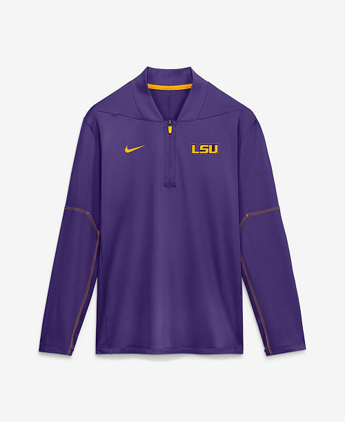 Men's Purple LSU Tigers 2026 Sideline Midweight Half-Zip Dri-FIT Pullover
