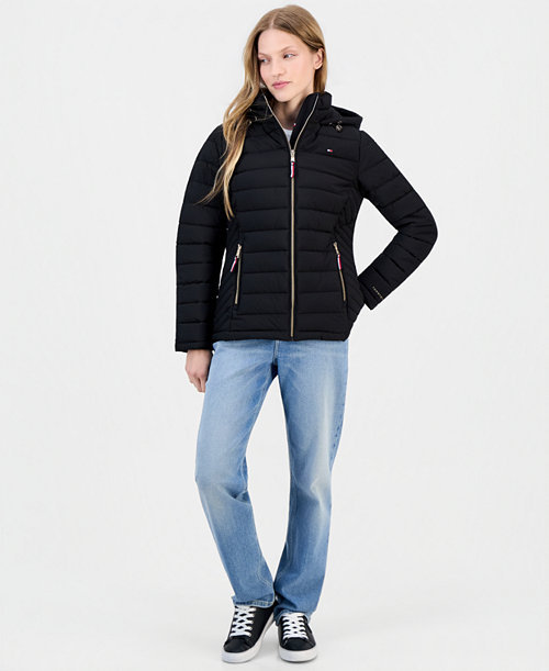 Women's Hooded Packable Puffer Coat, Created for Macy's