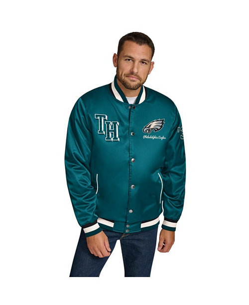 Men's Midnight Green Philadelphia Eagles Dante Full-Snap Satin Jacket