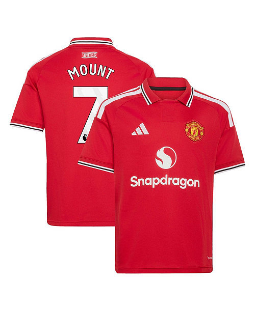 Boys' and Girls' Manchester United 2026/27 Home Replica Polo Collar Short Sleeves Jersey