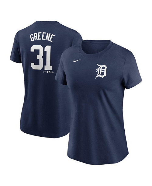 Women's Riley Greene Navy Detroit Tigers Fuse Name & Number T-Shirt