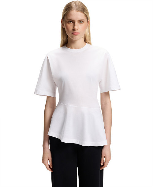 BOSS by Women's Asymmetric Peplum T-Shirt