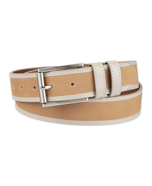 Men's Leather Inlay Casual Belt