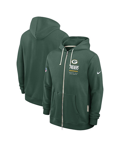 Men's Green Bay Packers Sideline Standard Issue Quarterback Scramble Dri-FIT Full-Zip Hoodie