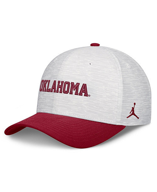 Men's and Women's White/Crimson Oklahoma Sooners Primetime Rise Adjustable Hat