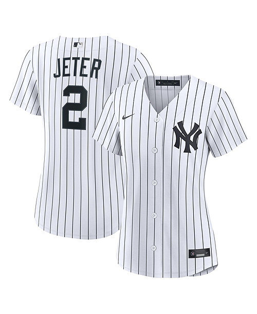 Women's New York Yankees Derek Jeter Home Retired Replica Jersey