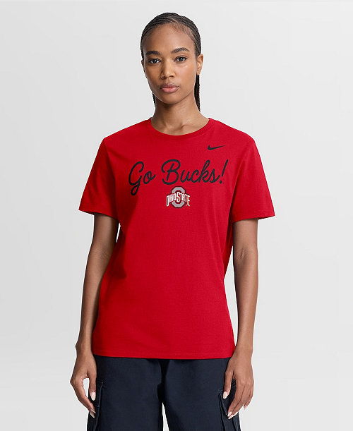 Women's Scarlet Ohio State Buckeyes Script Mantra Logo T-Shirt