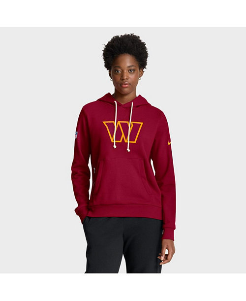 Women's Burgundy Washington Commanders Sideline Standard Issue Initial Home Dri-FIT Hoodie