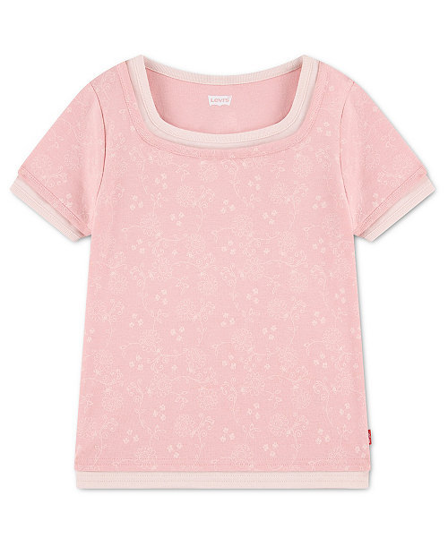 Girls' 7-16 Layered Short-Sleeve T-Shirt