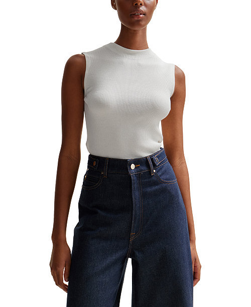 BOSS by Women's Slim-Fit Ribbed-Knit Top