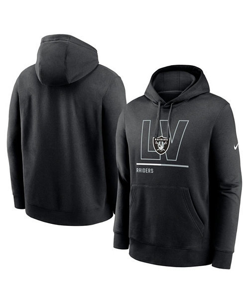 Men's Black Las Vegas Raiders City Code Club Fleece Pullover Hoodie