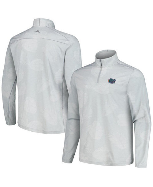 Men's Gray Florida Gators Delray Frond Island Zone Half-Zip Jacket