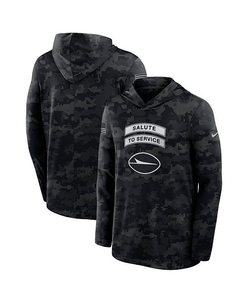 Men's Black New York Jets 2026 Salute to Service Sideline Lightweight Hooded Pullover