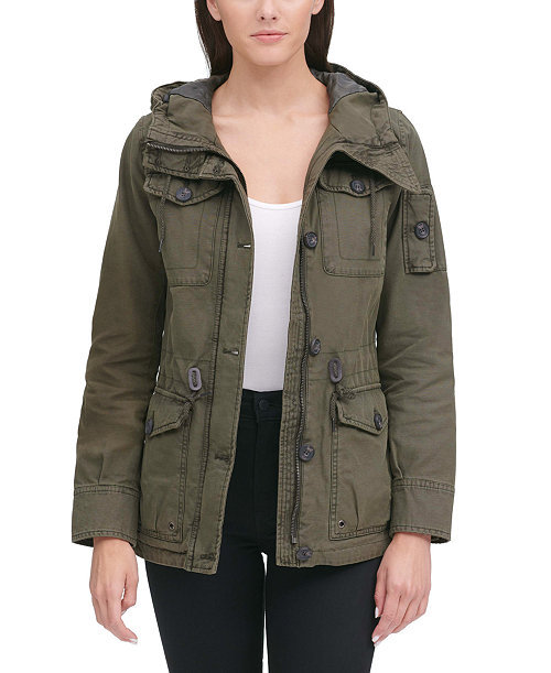 Women's Hooded Military Jacket