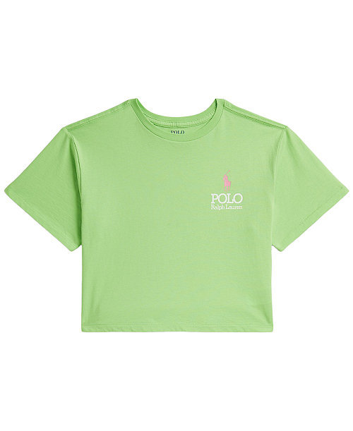 Girls' 7-16 Big Pony Logo Cotton Boxy T-Shirt