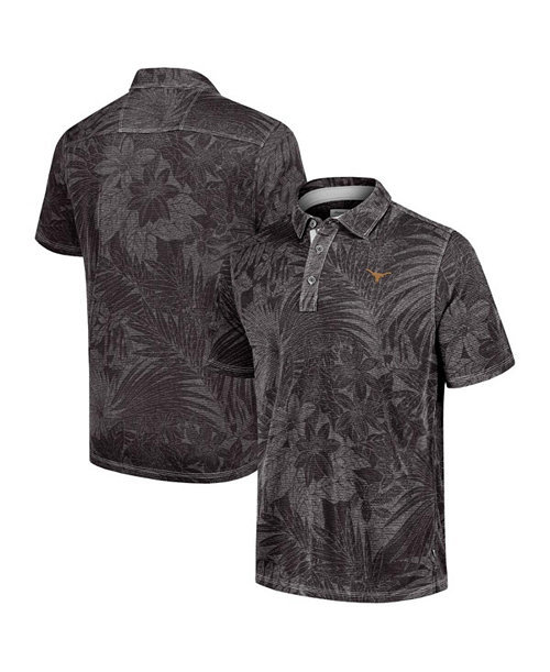 Men's Black Texas Longhorns Big & Tall Sport Santiago Paradise Polo Shirt