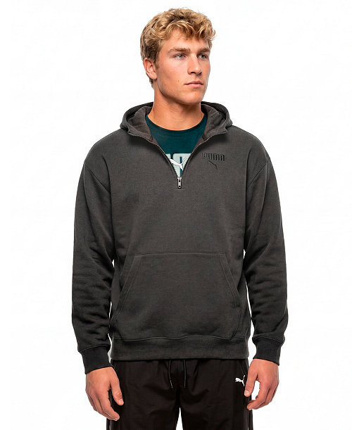 Men's Embroidery Logo Half-Zip Hoodie