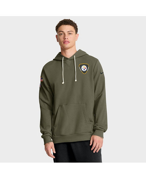 Men's Olive Pittsburgh Steelers 2025 Salute to Service Sideline Standard Issue Dri-FIT Hoodie