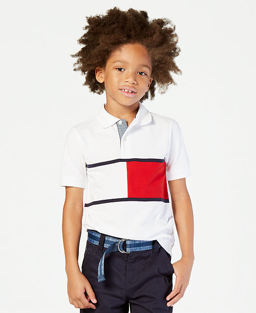Toddler and Little Boys Embroidered Logo Stripe Polo