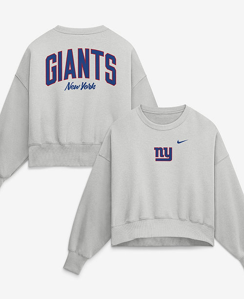 Women's Gray New York Giants Oversized Primetime Phoenix Fleece Sweatshirt