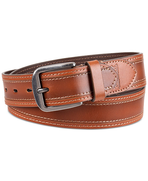 Men's Stitched Leather Belt