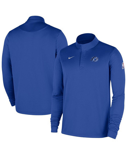 Men's Blue Orlando Magic 2025/26 Authentic Coaches Quarter-Zip Dri-Fit Sweatshirt