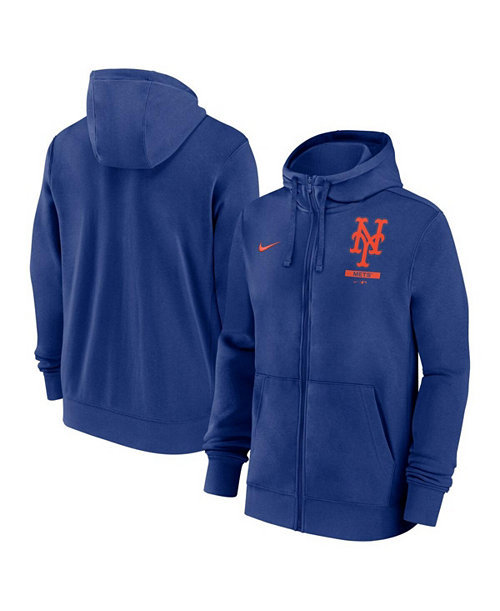Men's Royal New York Mets Primetime Lockup Full-Zip Hoodie