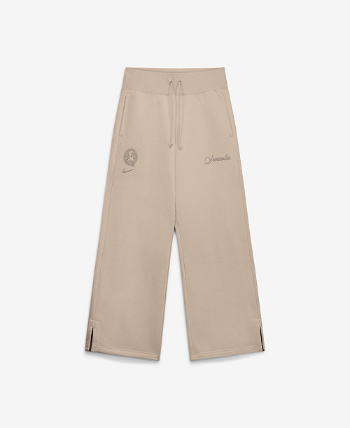 Women's Tan Florida State Seminoles Neutral Stance Collection Phoenix Fleece Wide-Leg Sweatpants