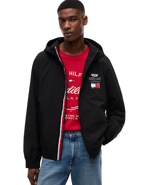 x Cadillac F1® Men's Script Hooded Windbreaker Jacket