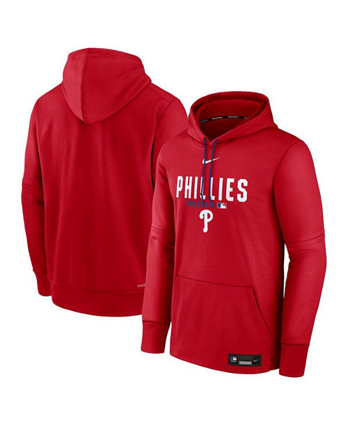 Men's Red Philadelphia Phillies Authentic Collection Therma-FIT Hoodie